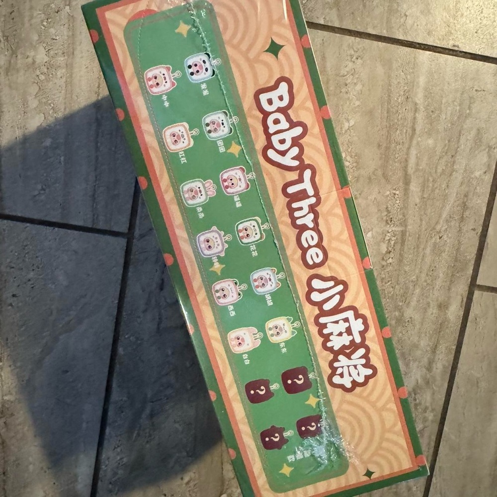 Little Mahjong Baby Three Toy Set - Pink and Green - Picture 4 of 4